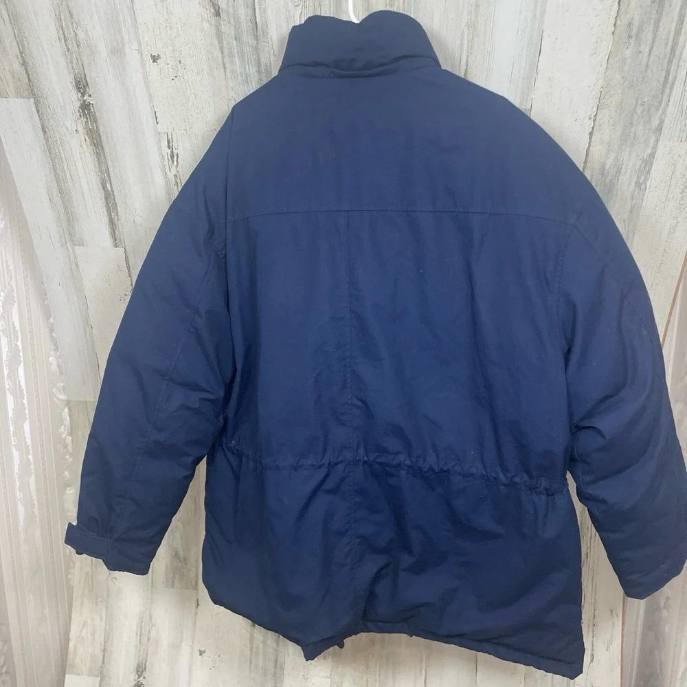 Eddie Bauer Vintage 100% Down Filled Coat Jacket‎ size XXL Navy Outdoor Winter